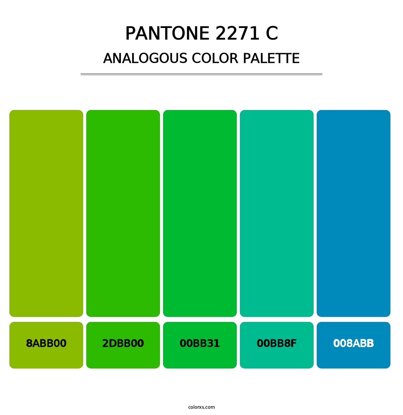 PANTONE 2271 C - Analogous Color Palette