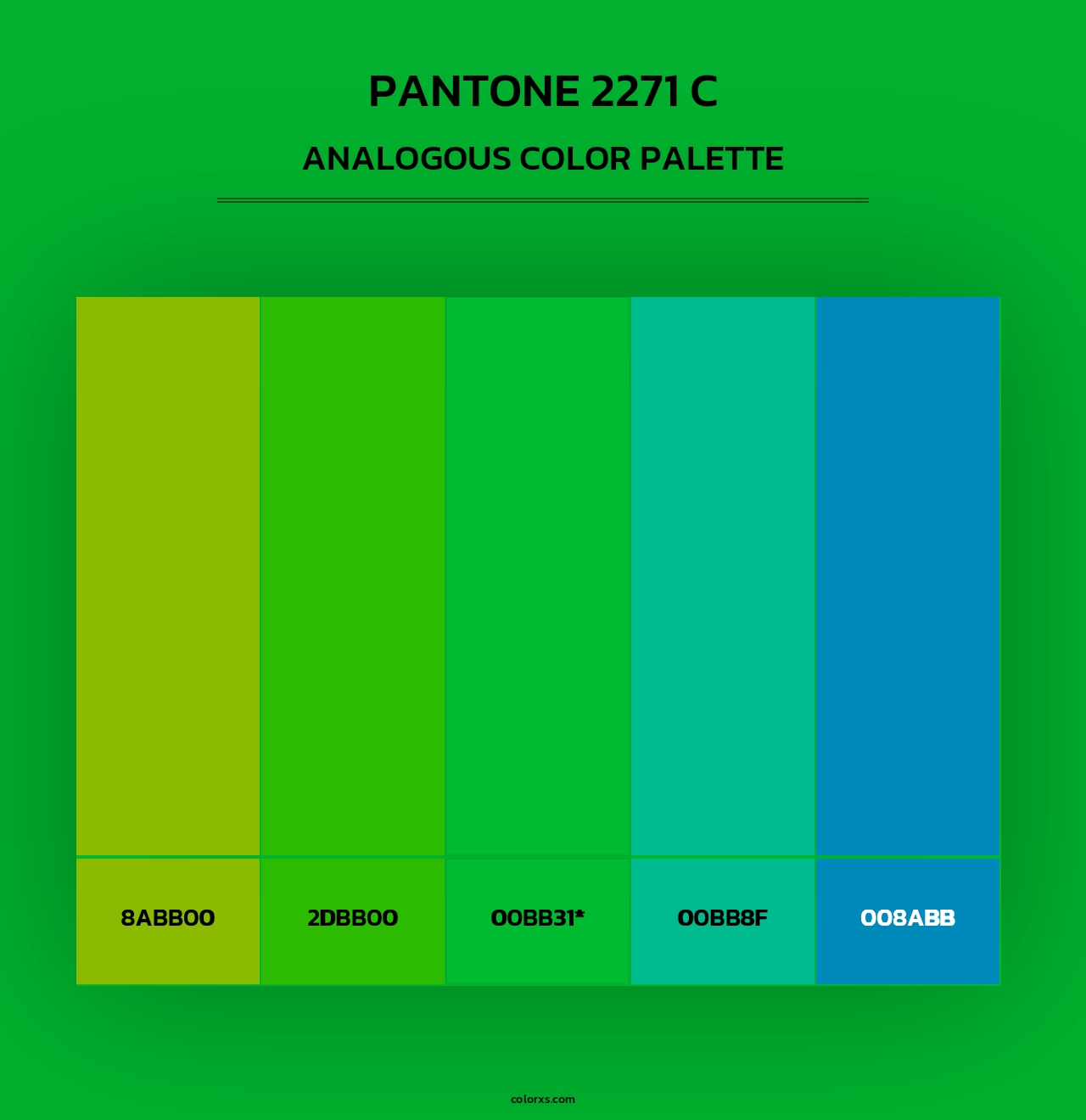 PANTONE 2271 C - Analogous Color Palette