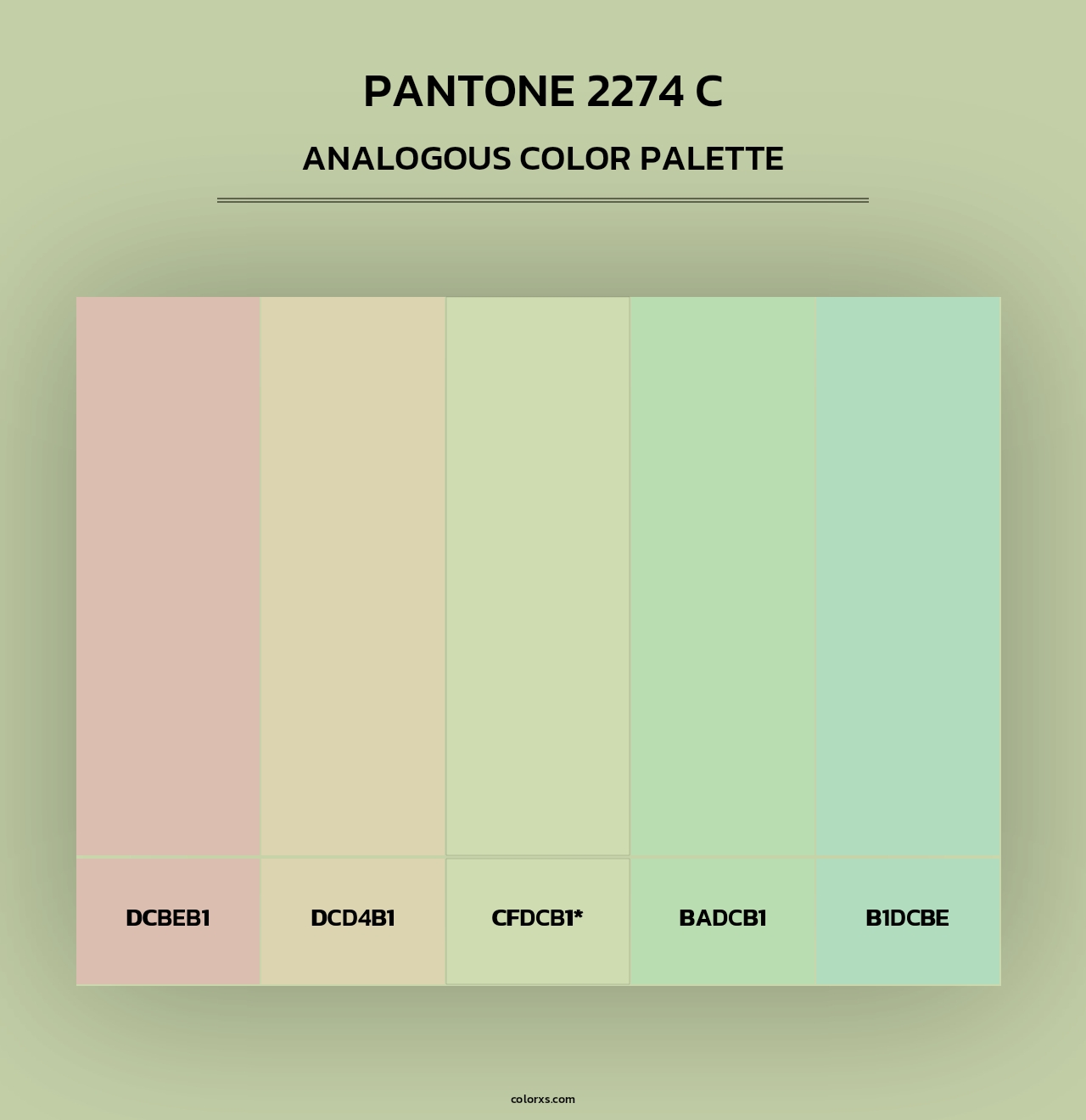 PANTONE 2274 C - Analogous Color Palette