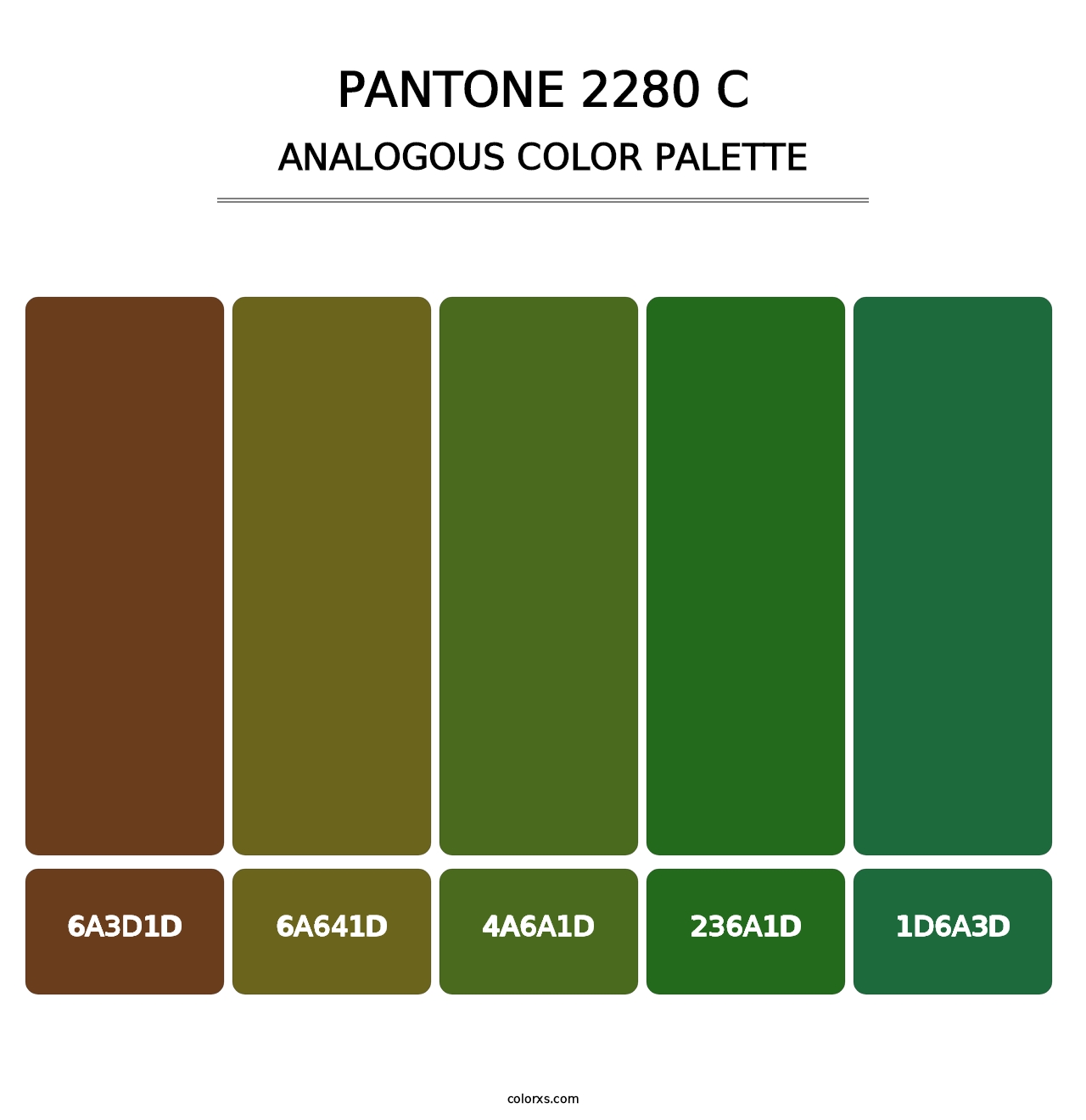 PANTONE 2280 C - Analogous Color Palette