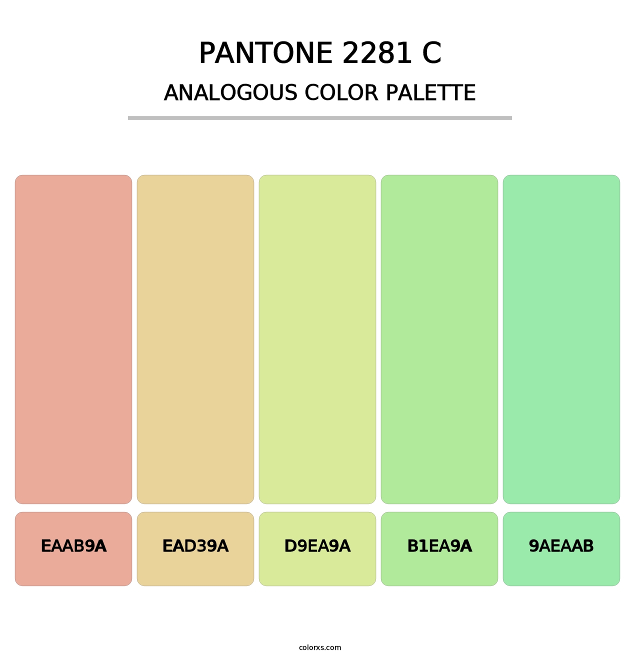 PANTONE 2281 C - Analogous Color Palette