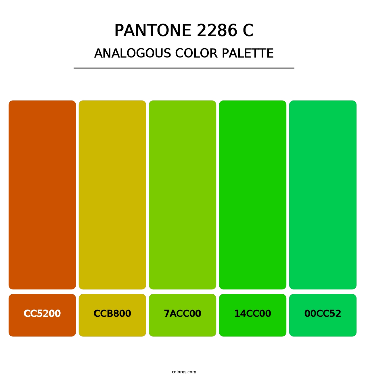 PANTONE 2286 C - Analogous Color Palette