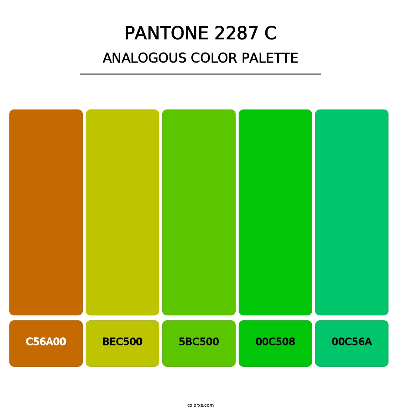 PANTONE 2287 C - Analogous Color Palette