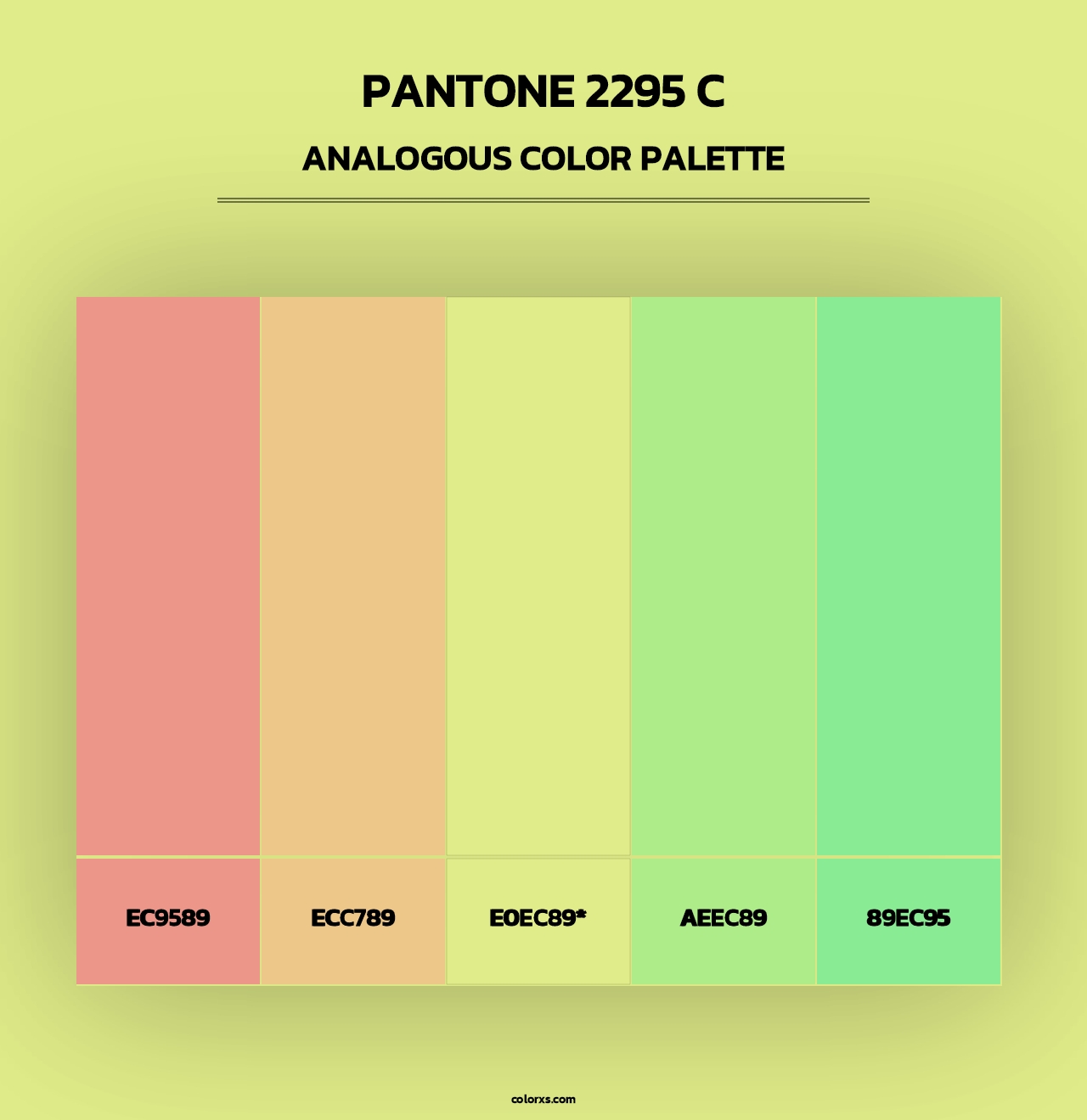 PANTONE 2295 C - Analogous Color Palette