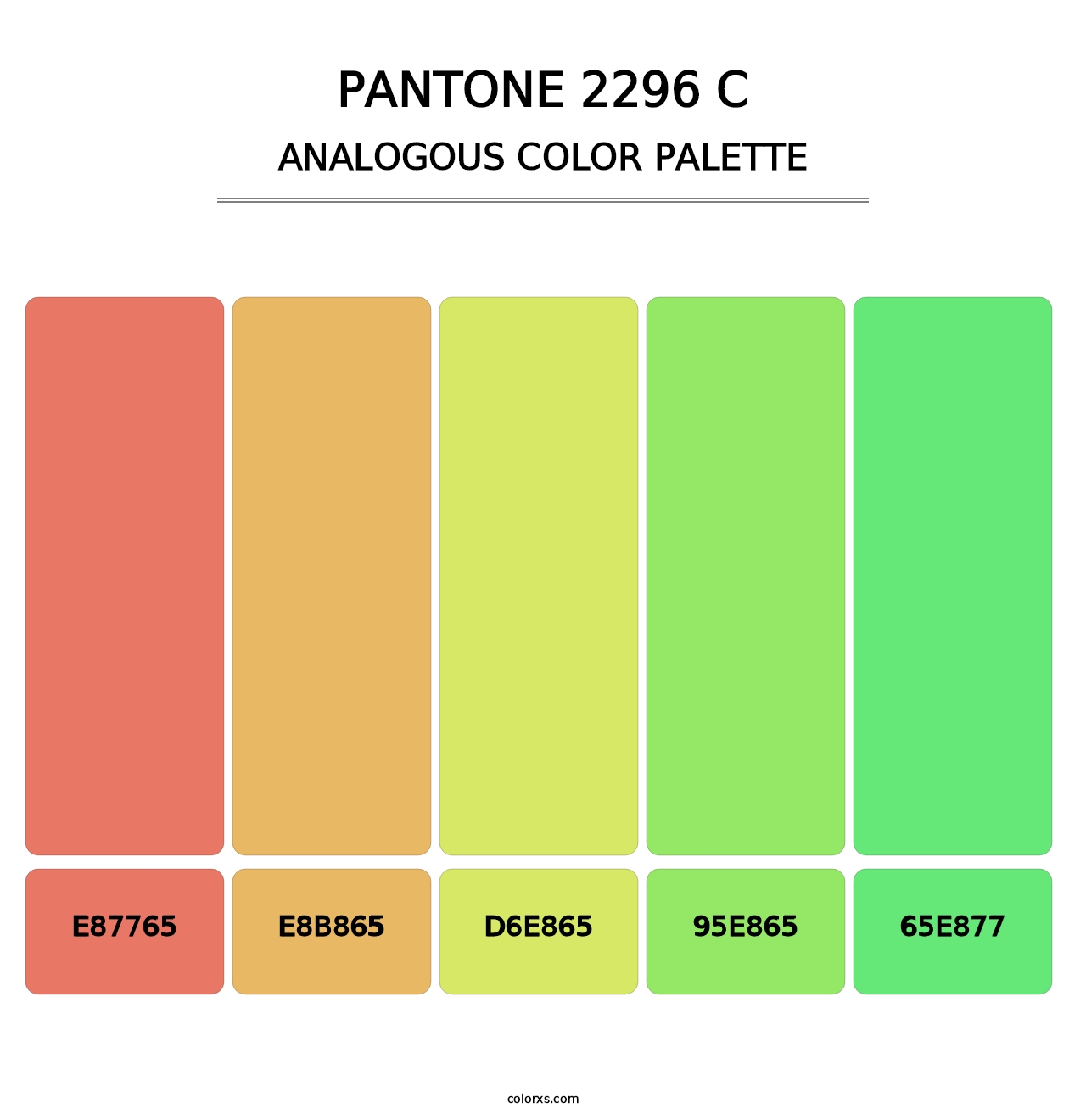 PANTONE 2296 C - Analogous Color Palette