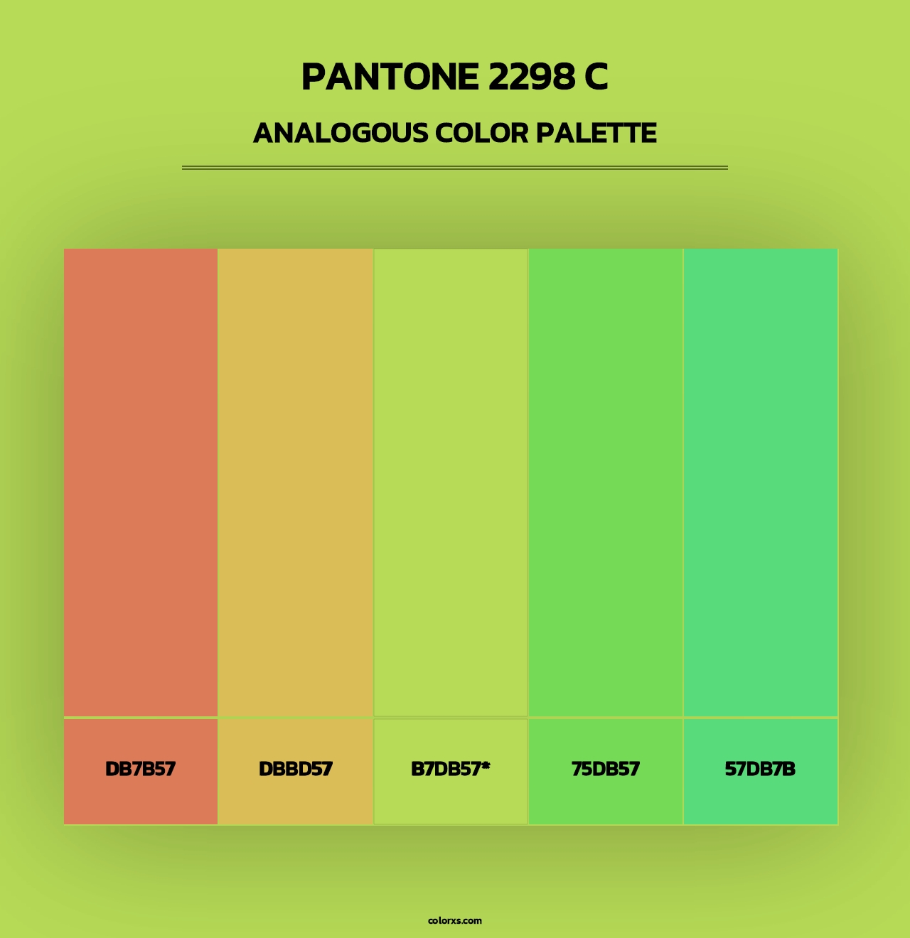 PANTONE 2298 C - Analogous Color Palette