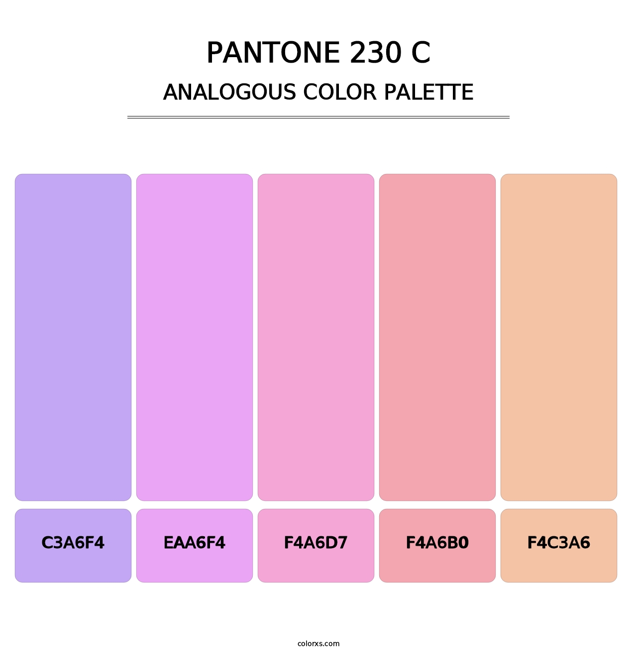 PANTONE 230 C - Analogous Color Palette