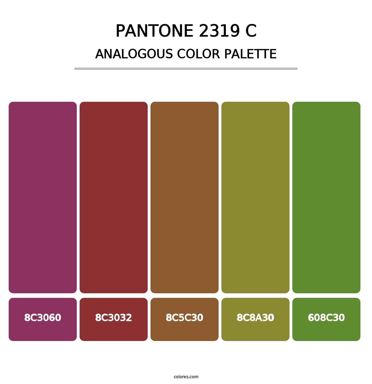 PANTONE 2319 C - Analogous Color Palette
