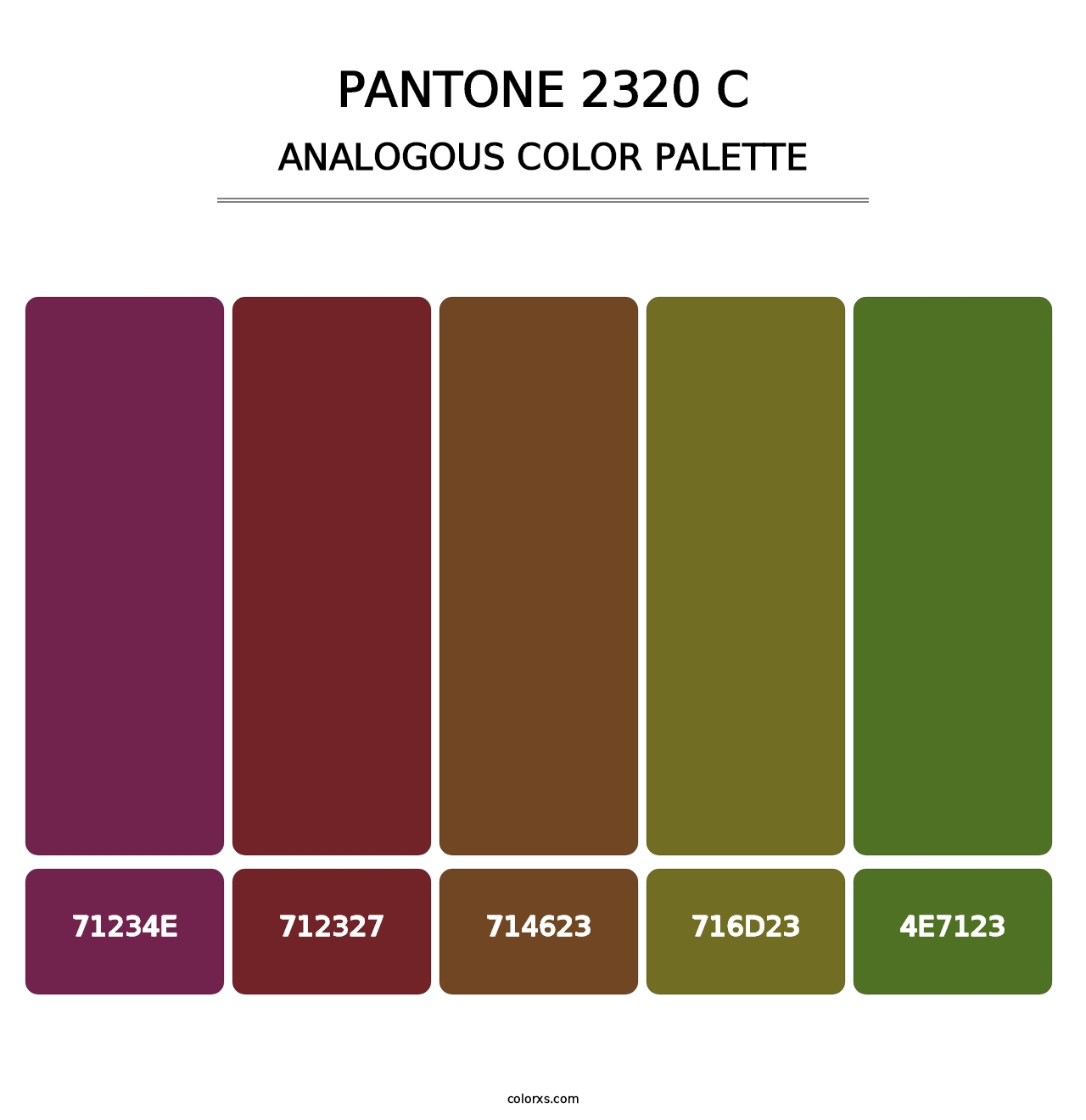 PANTONE 2320 C - Analogous Color Palette