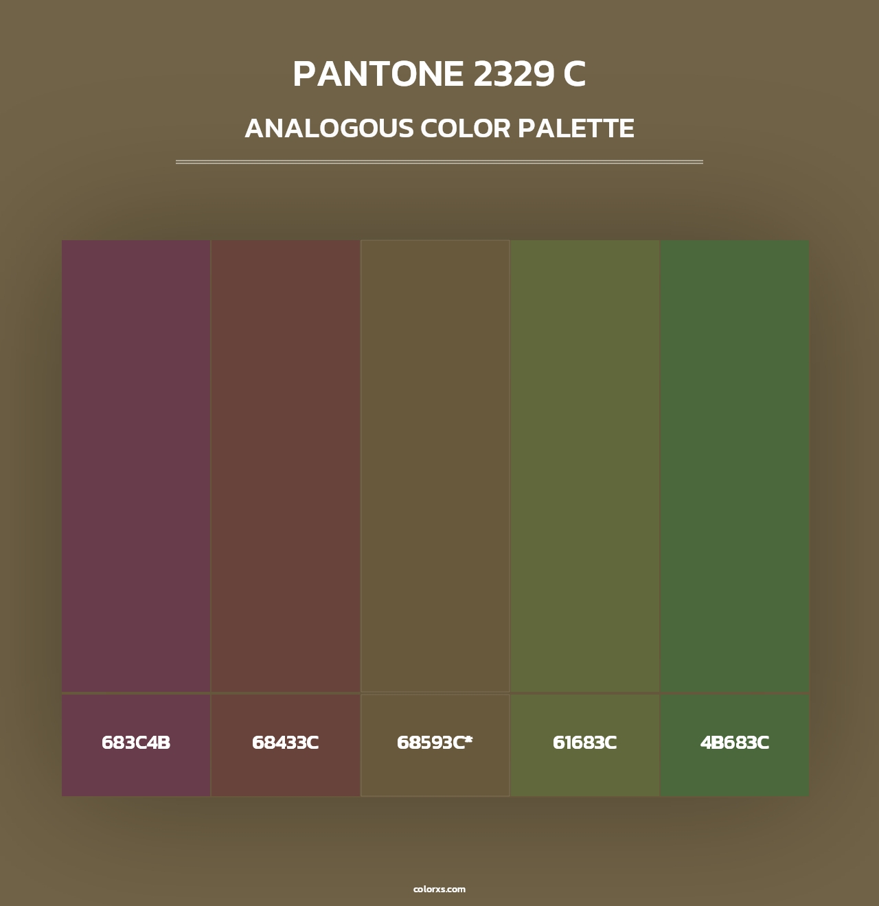 PANTONE 2329 C - Analogous Color Palette