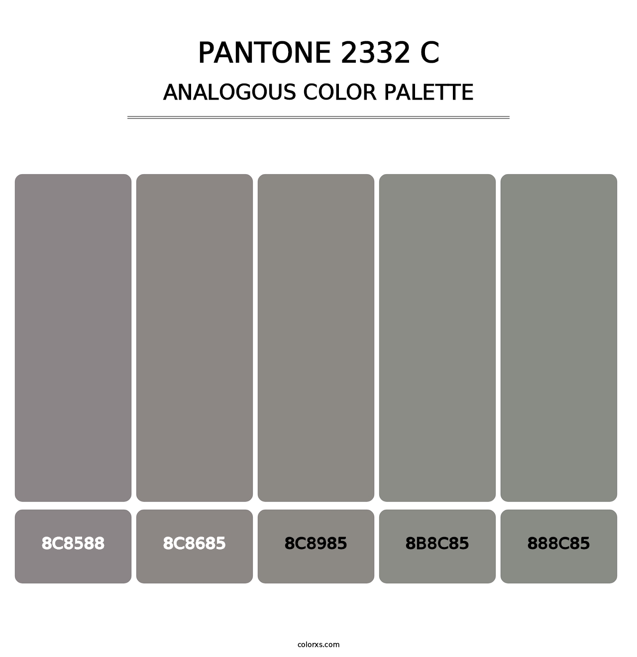 PANTONE 2332 C - Analogous Color Palette
