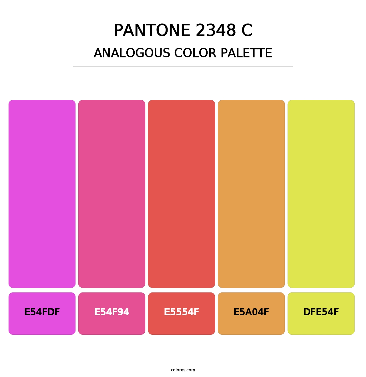 PANTONE 2348 C - Analogous Color Palette