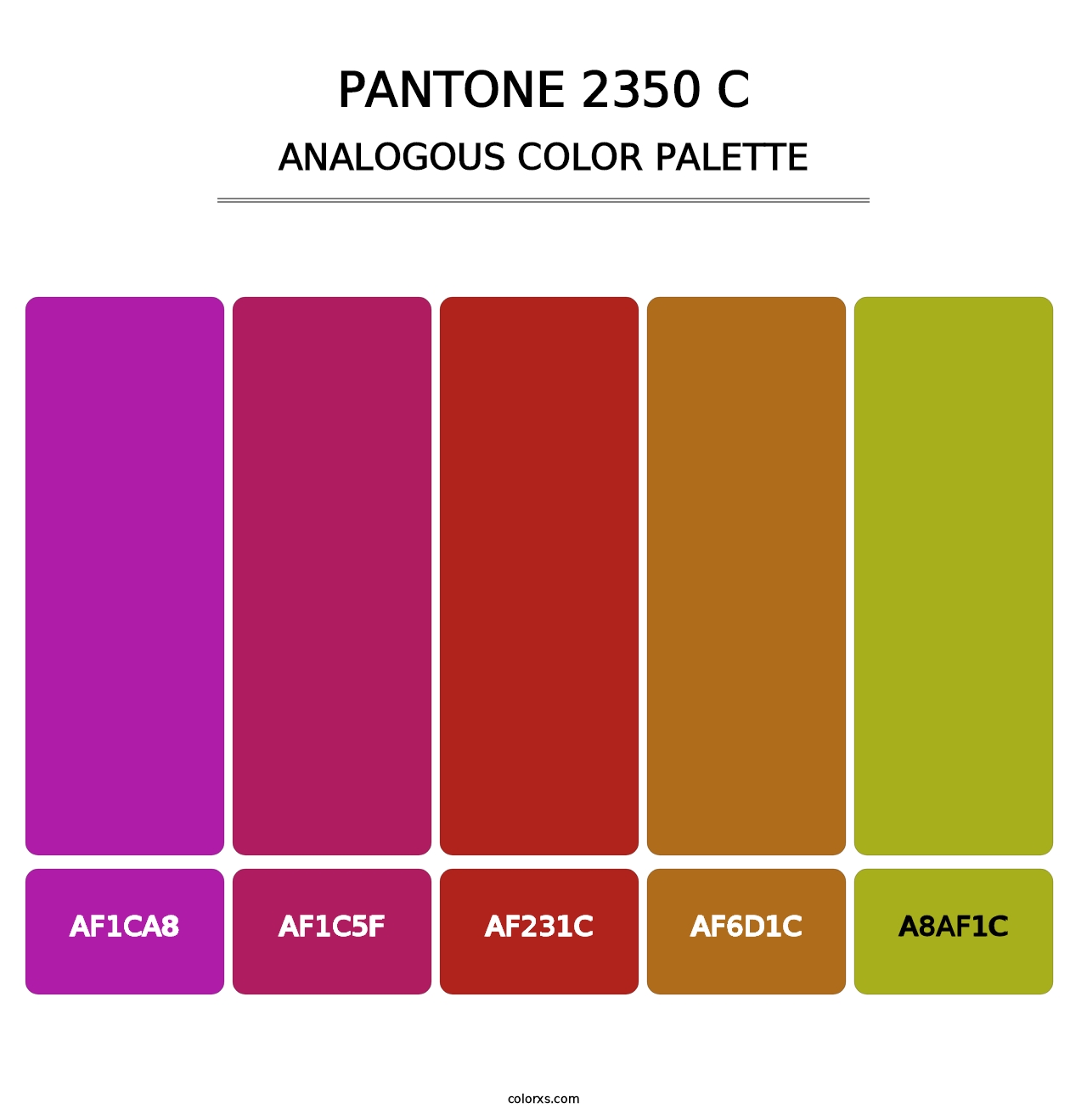 PANTONE 2350 C - Analogous Color Palette