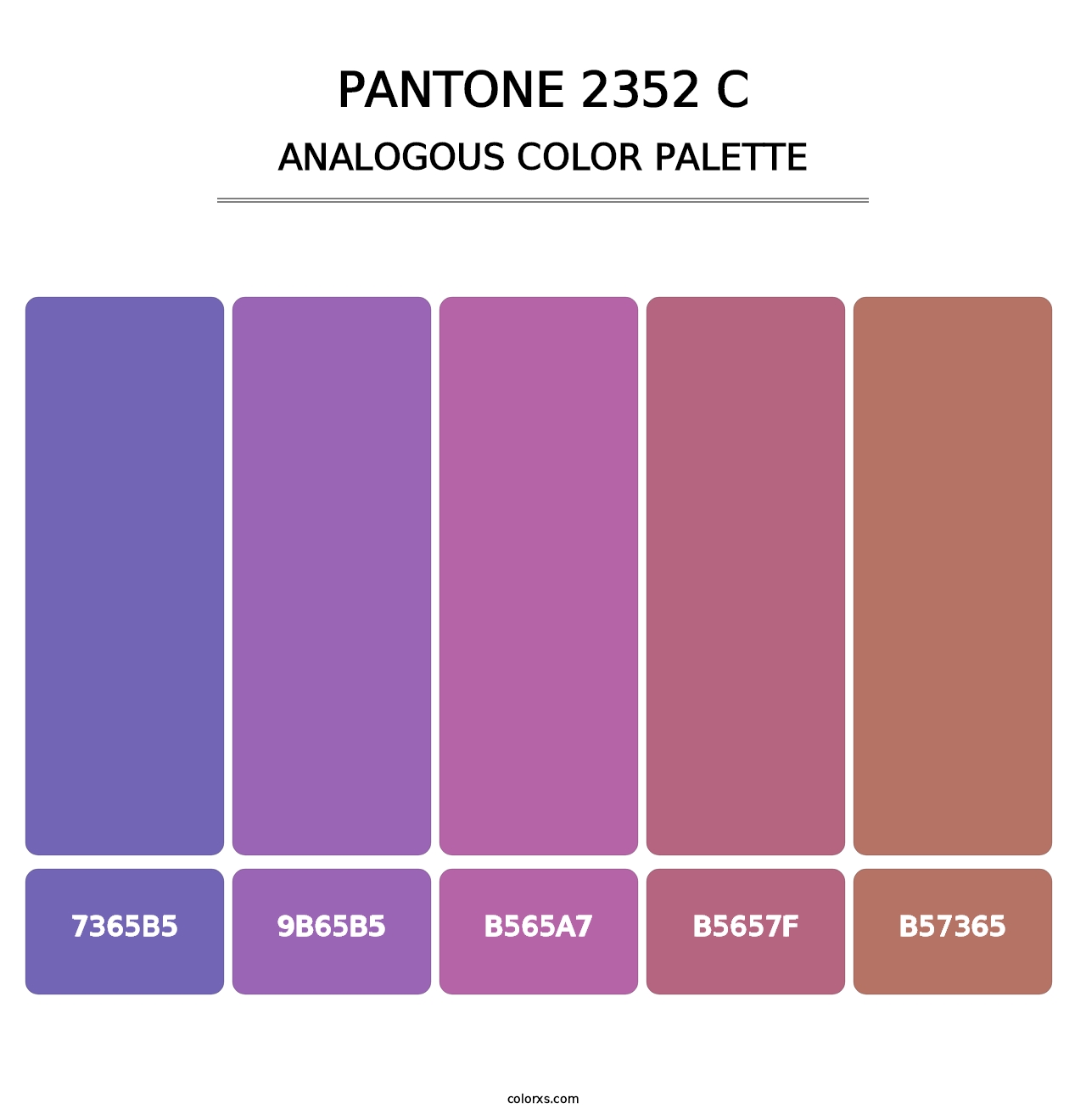 PANTONE 2352 C - Analogous Color Palette