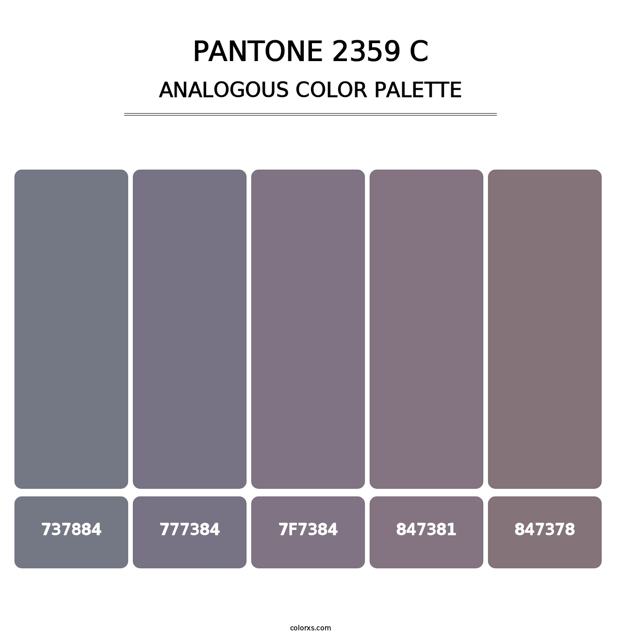 PANTONE 2359 C - Analogous Color Palette