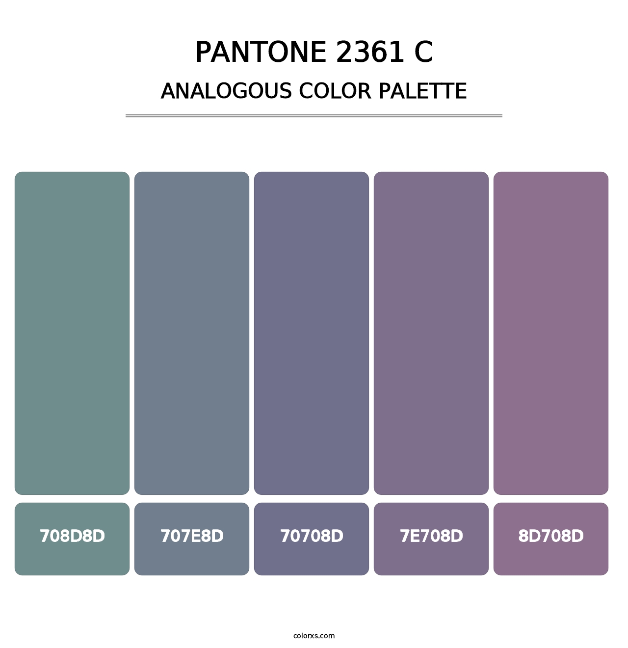 PANTONE 2361 C - Analogous Color Palette