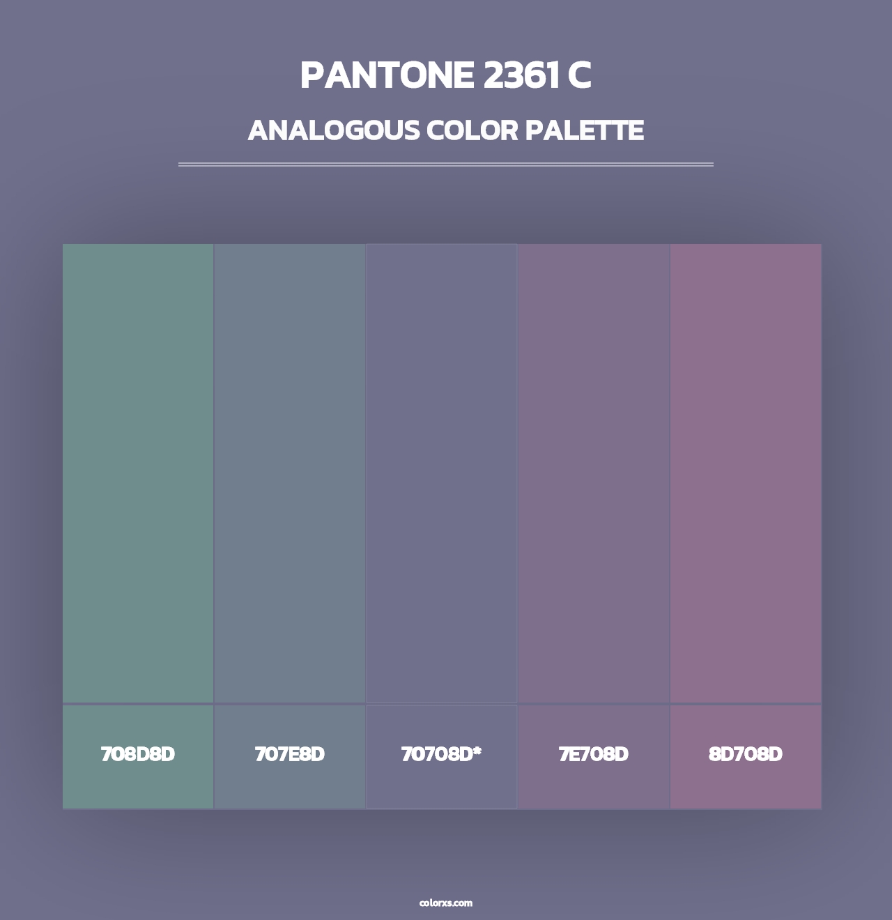 PANTONE 2361 C - Analogous Color Palette