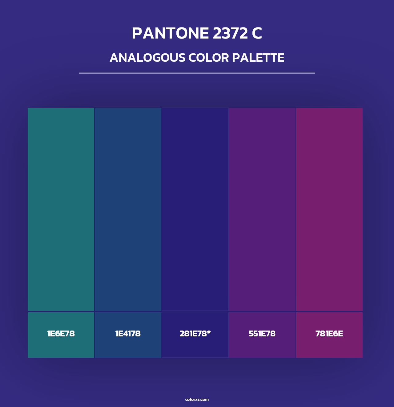 PANTONE 2372 C - Analogous Color Palette
