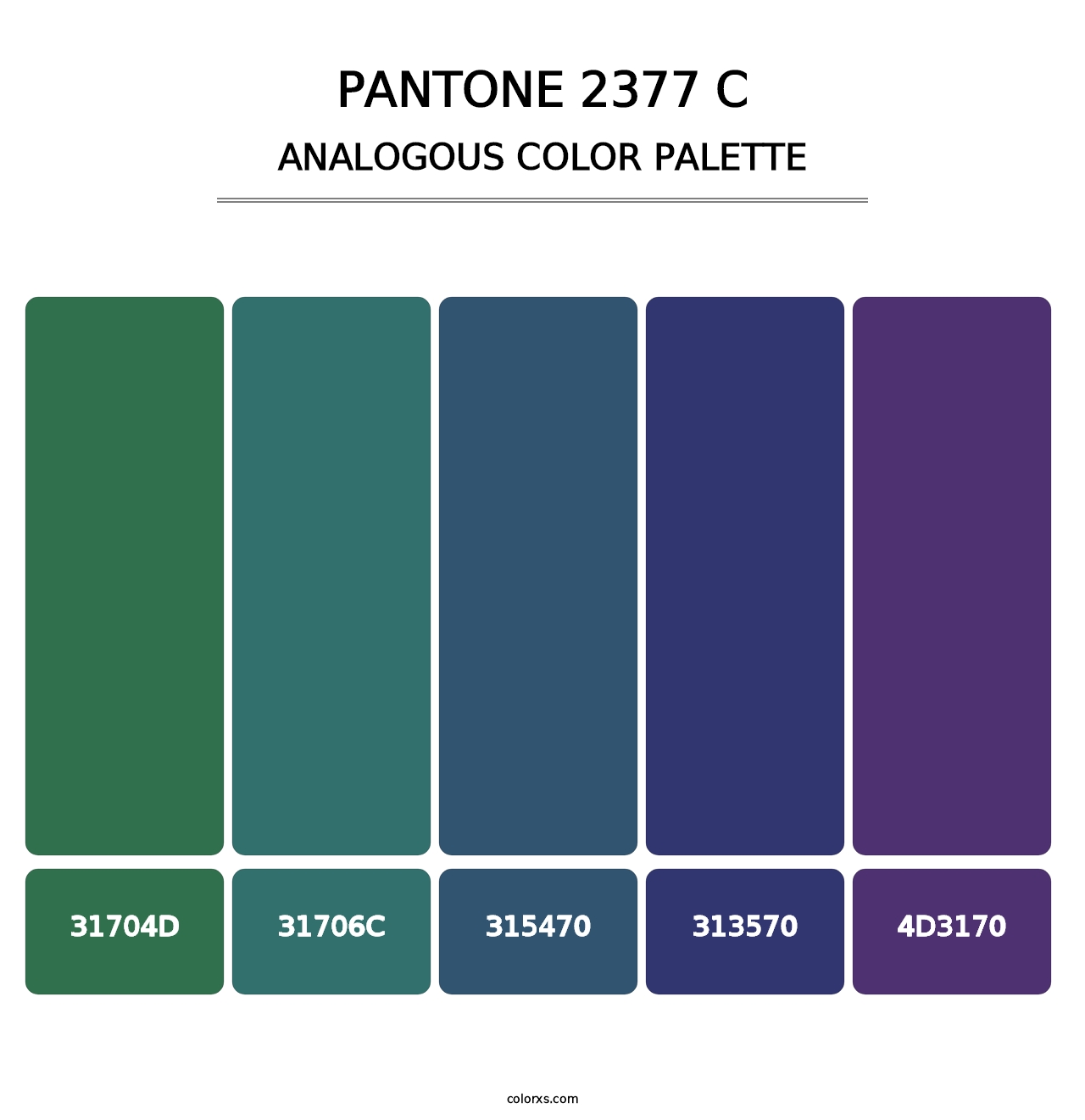 PANTONE 2377 C - Analogous Color Palette