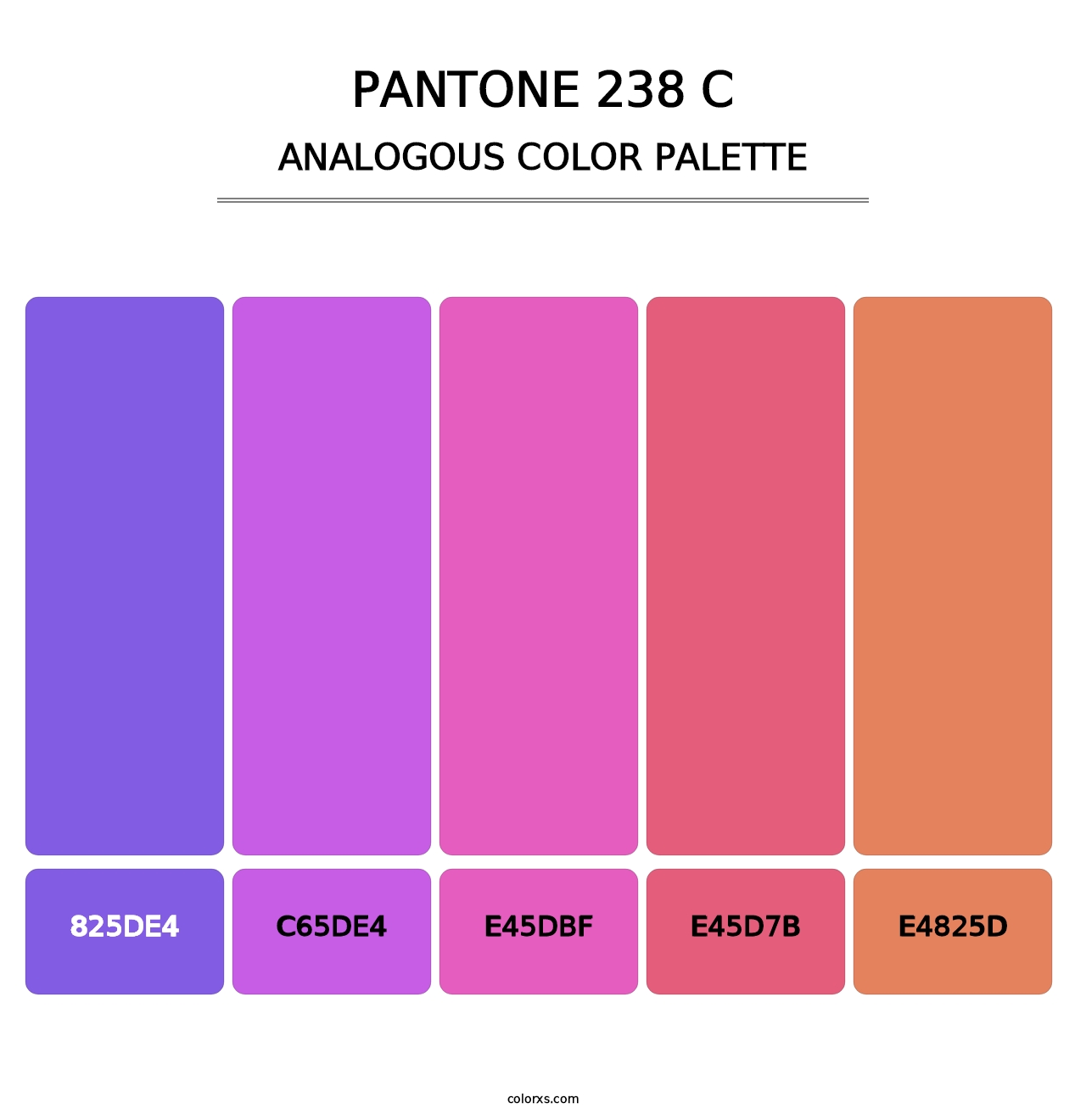 PANTONE 238 C - Analogous Color Palette