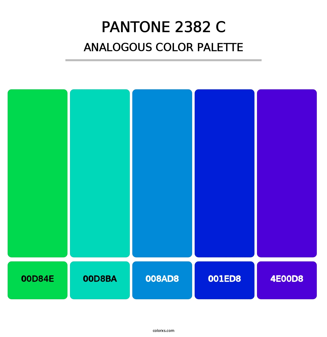 PANTONE 2382 C - Analogous Color Palette