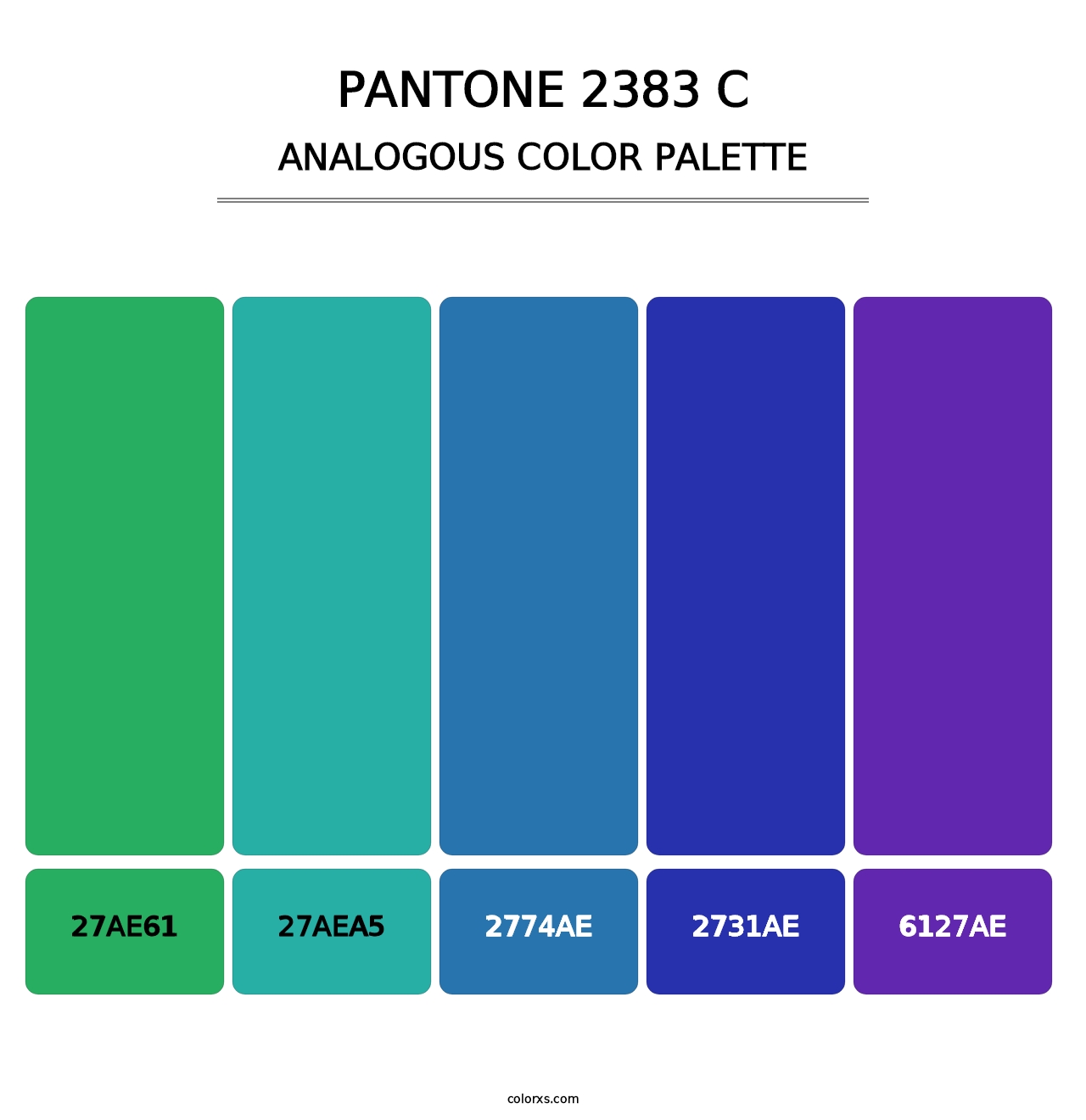 PANTONE 2383 C - Analogous Color Palette
