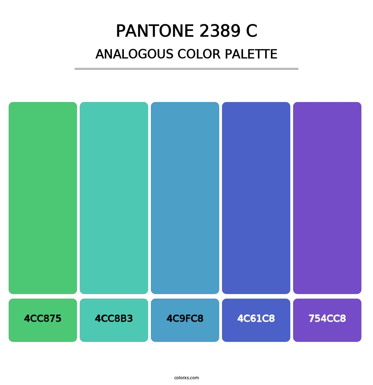 PANTONE 2389 C - Analogous Color Palette