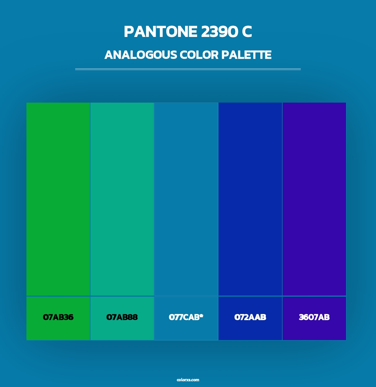 PANTONE 2390 C - Analogous Color Palette