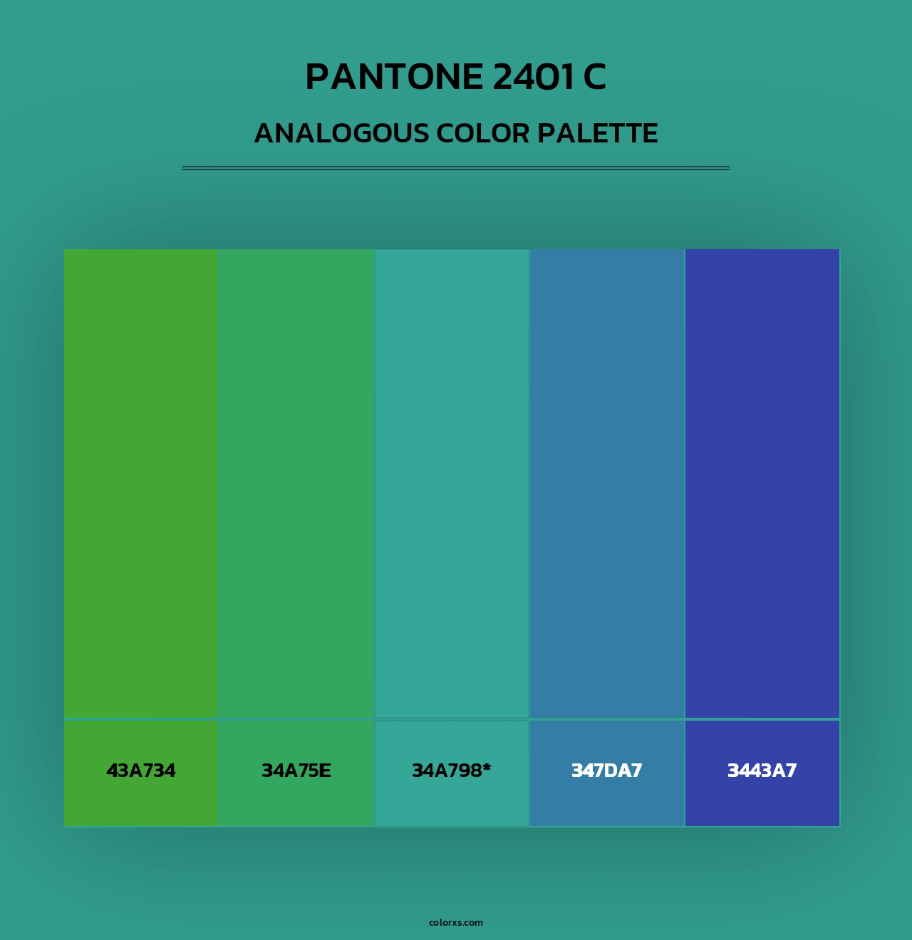 PANTONE 2401 C - Analogous Color Palette