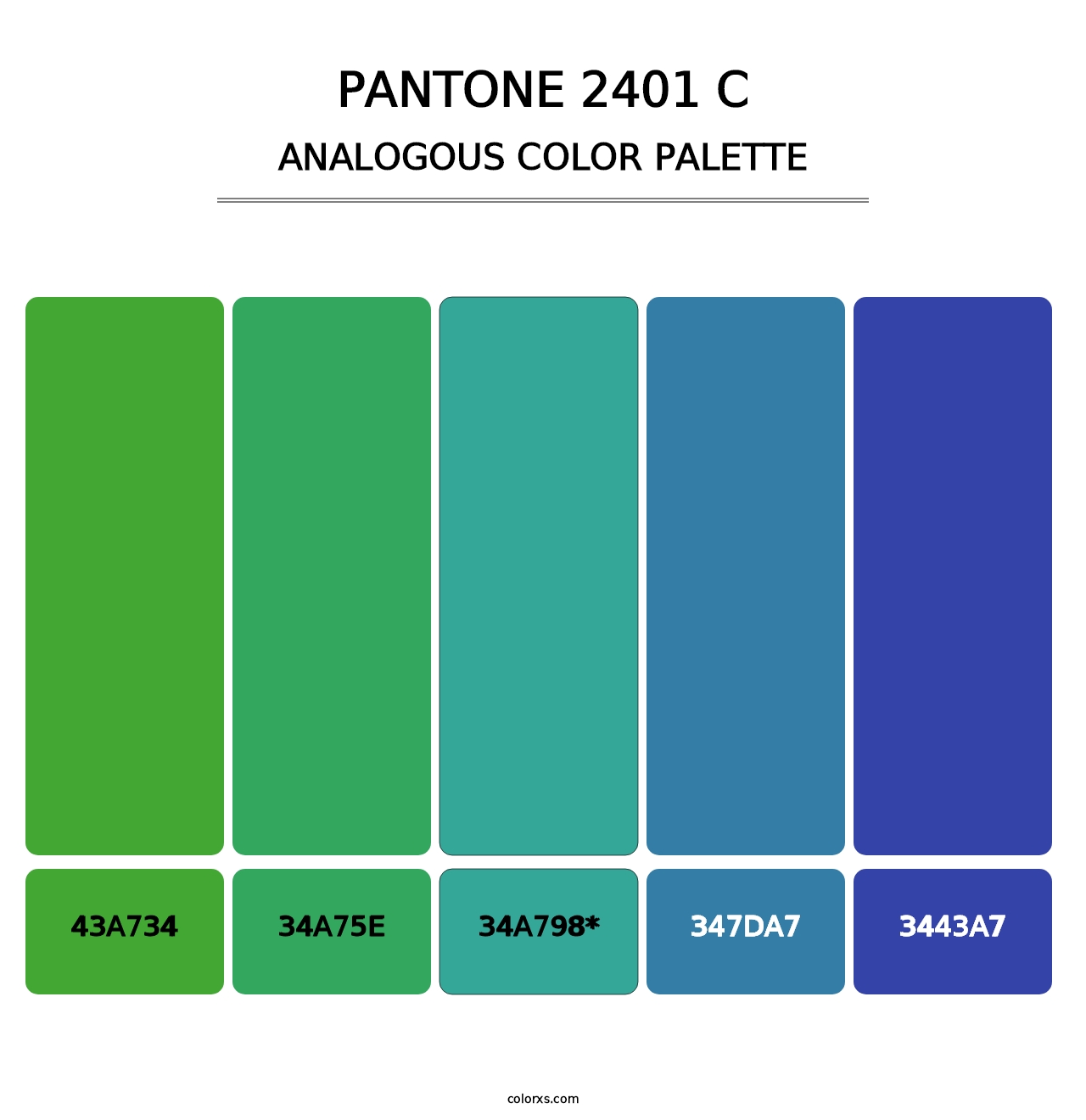 PANTONE 2401 C - Analogous Color Palette