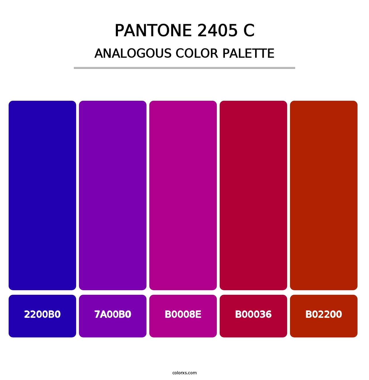 PANTONE 2405 C - Analogous Color Palette