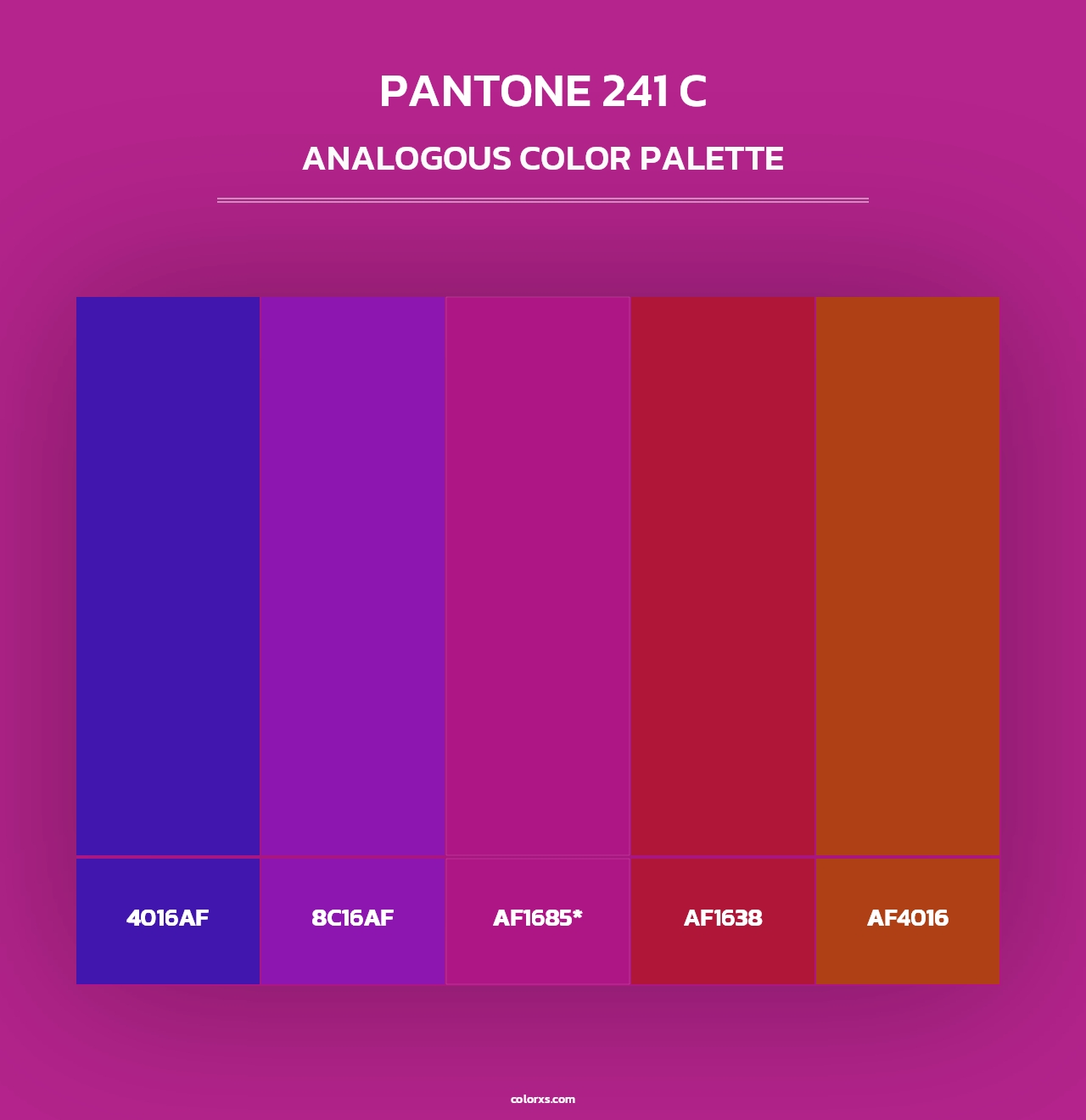 PANTONE 241 C - Analogous Color Palette