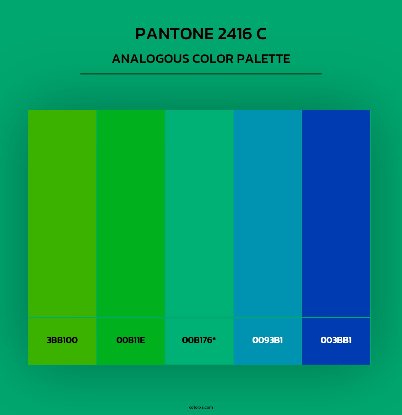 PANTONE 2416 C - Analogous Color Palette
