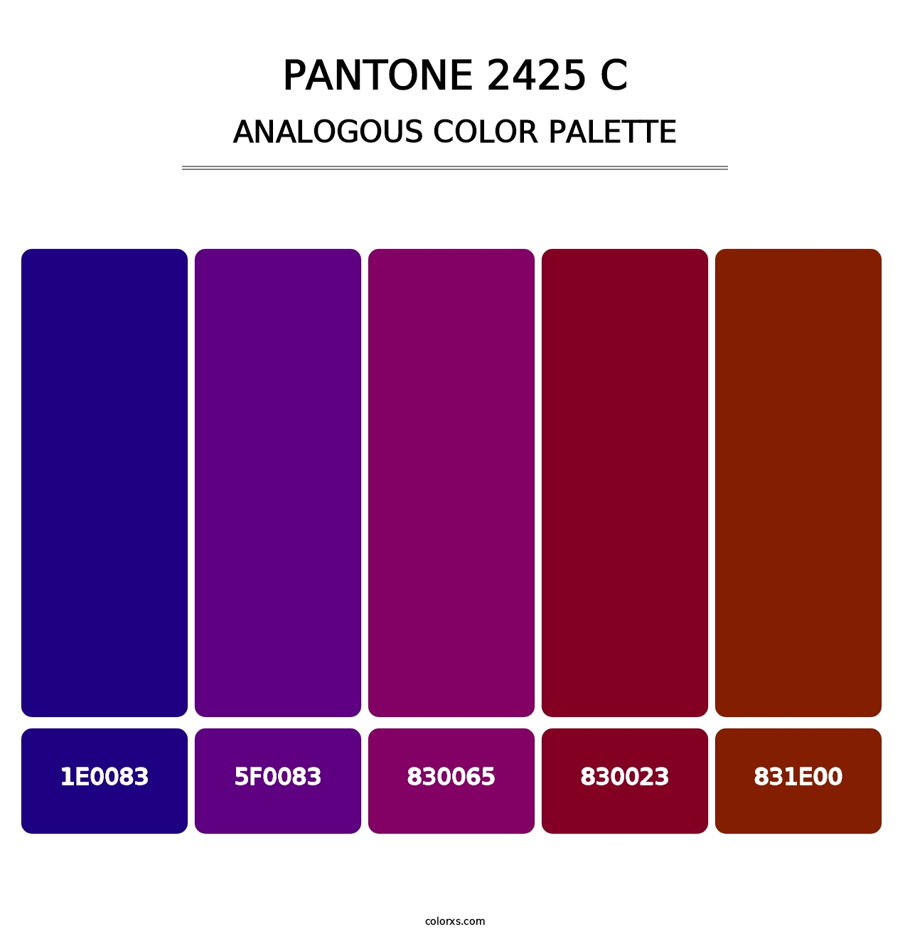 PANTONE 2425 C - Analogous Color Palette
