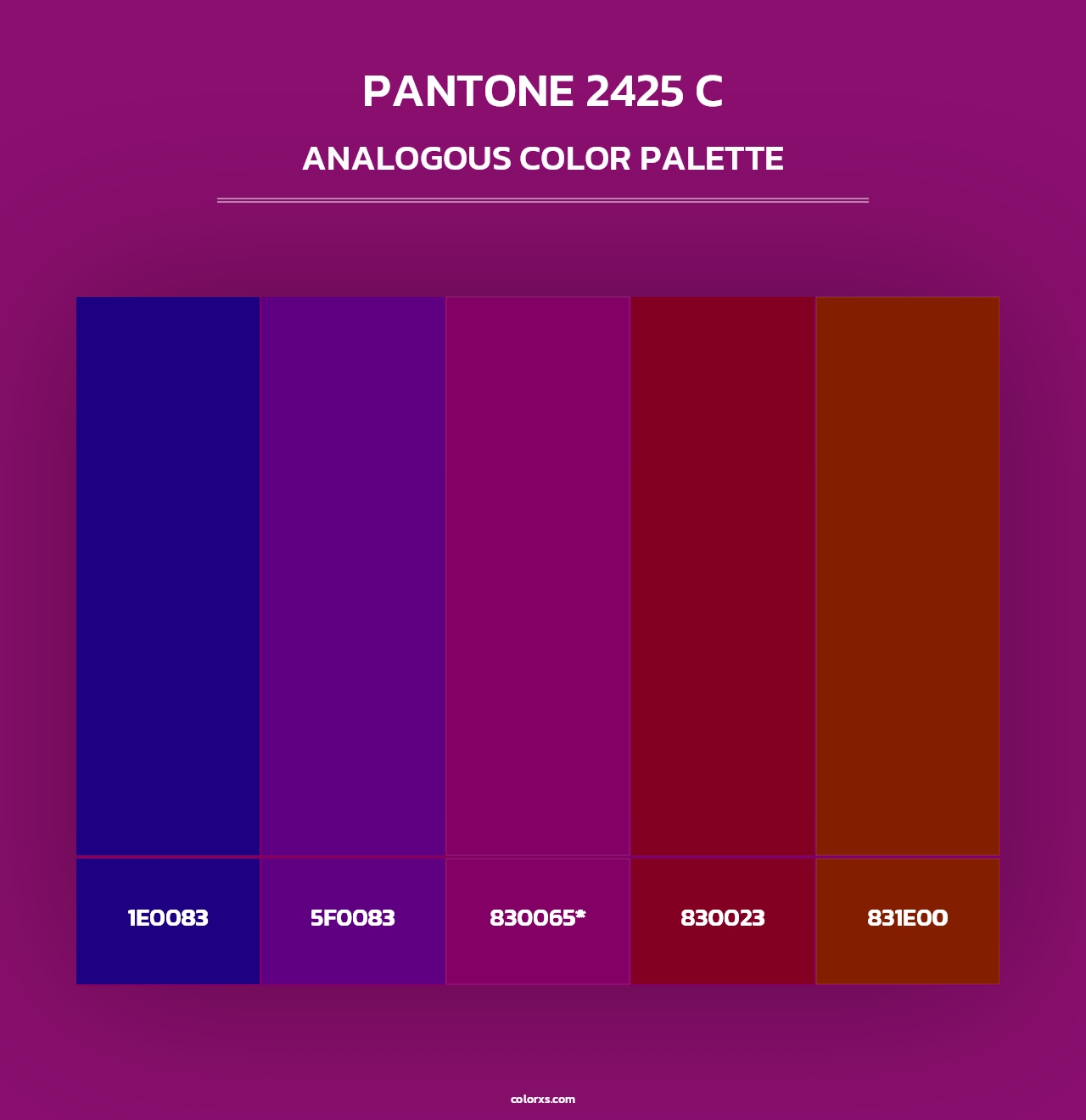 PANTONE 2425 C - Analogous Color Palette