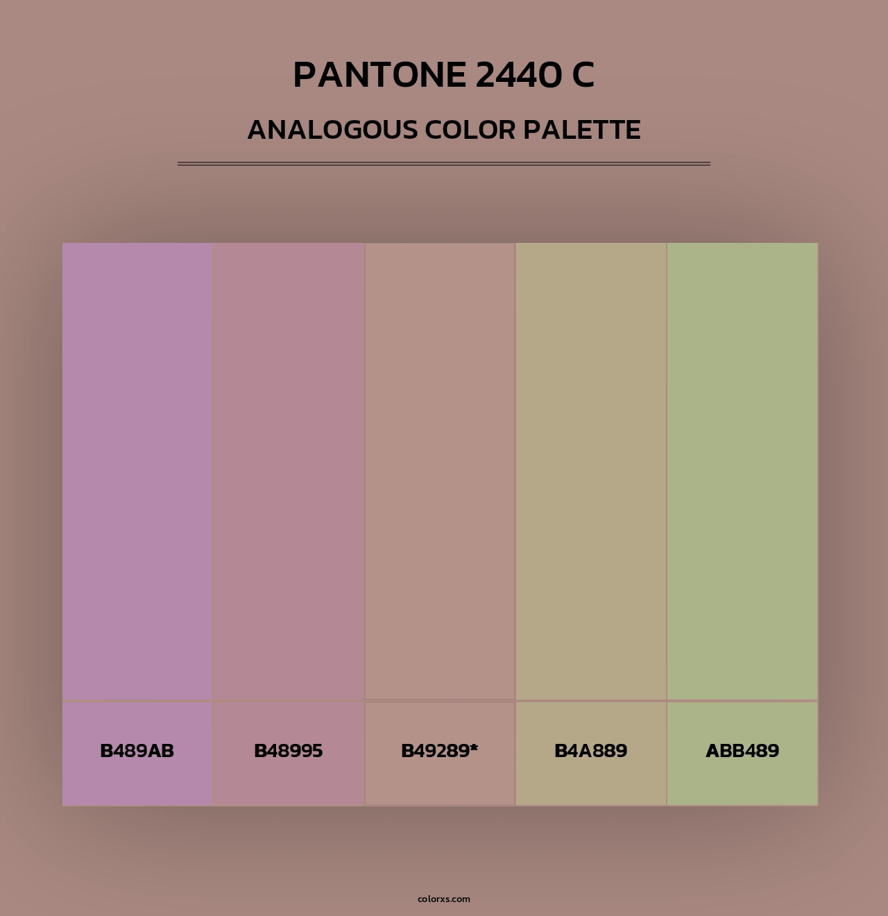 PANTONE 2440 C - Analogous Color Palette