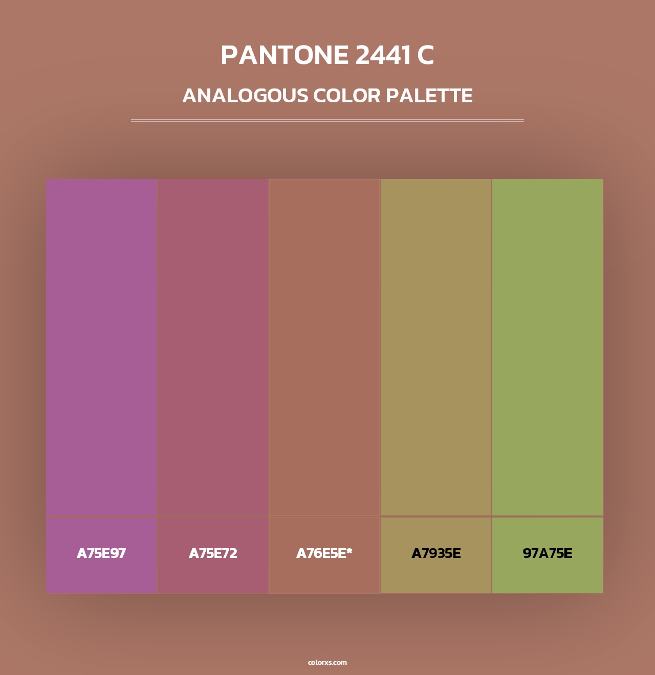 PANTONE 2441 C - Analogous Color Palette