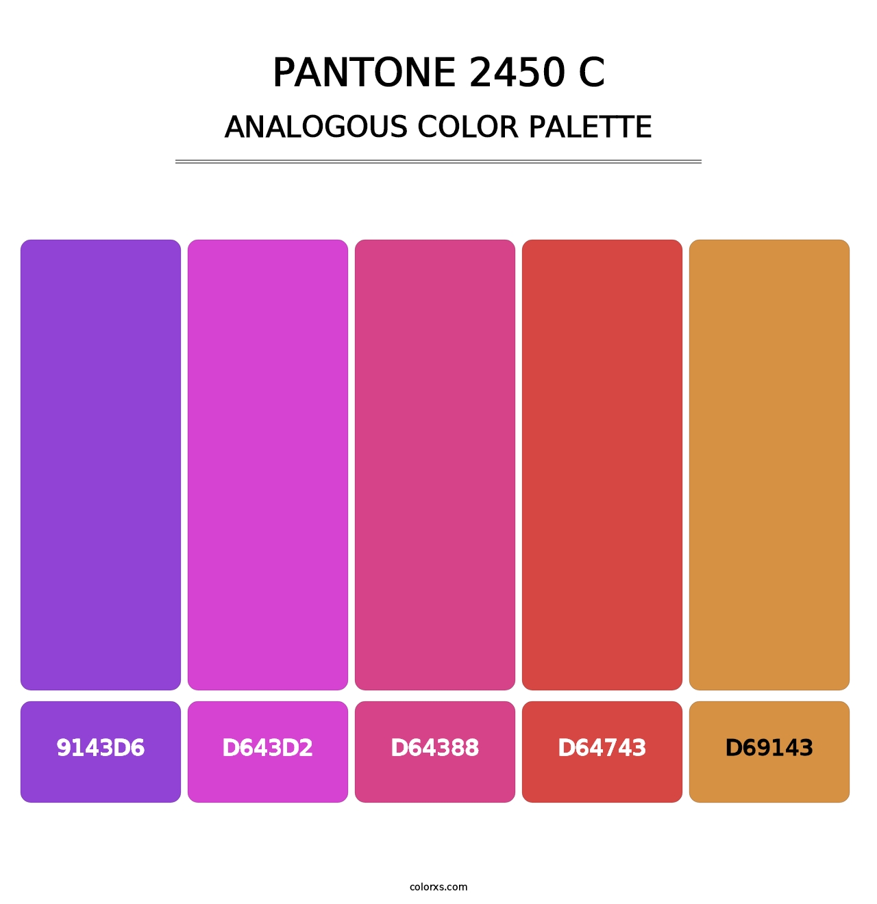 PANTONE 2450 C - Analogous Color Palette