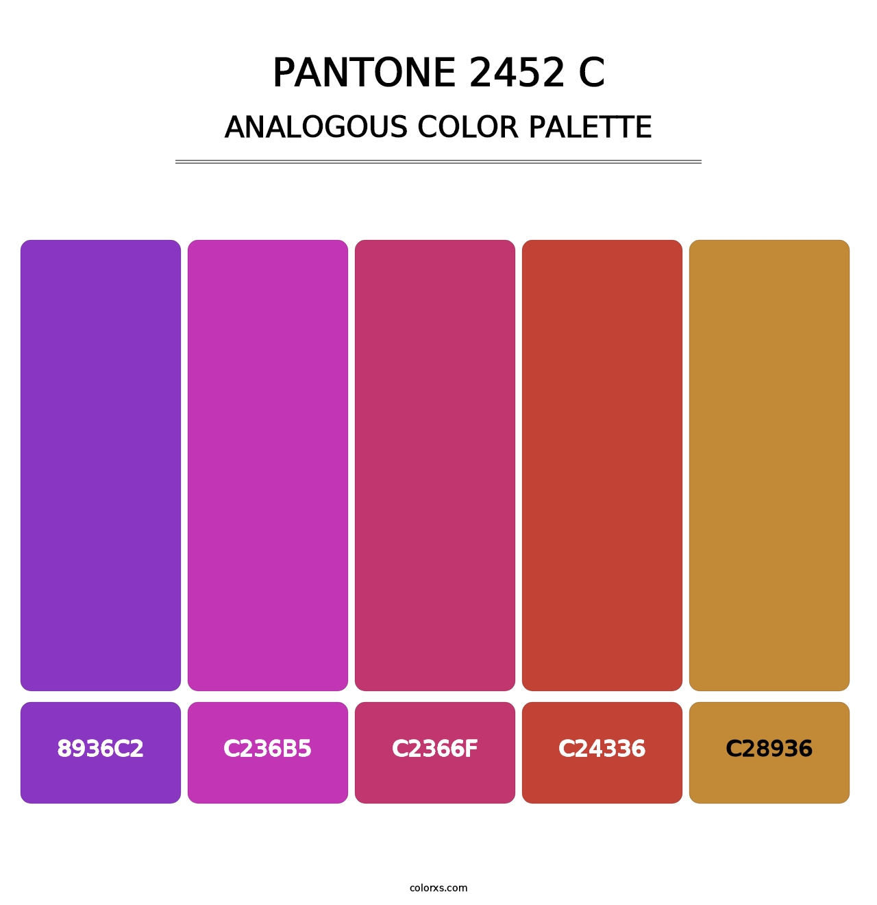 PANTONE 2452 C - Analogous Color Palette
