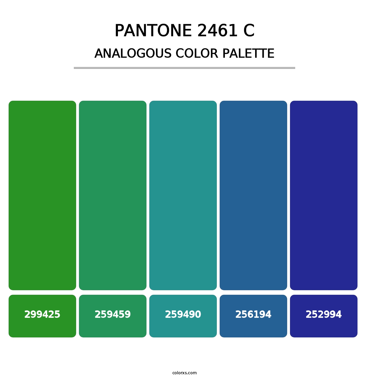 PANTONE 2461 C - Analogous Color Palette