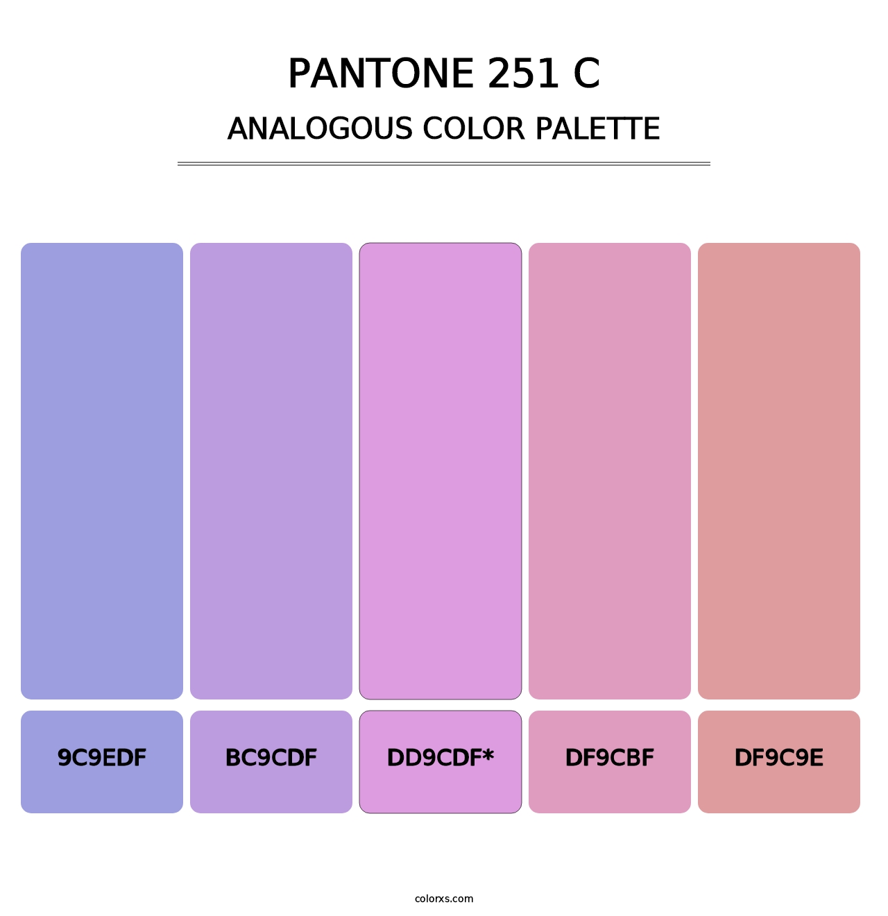 PANTONE 251 C - Analogous Color Palette