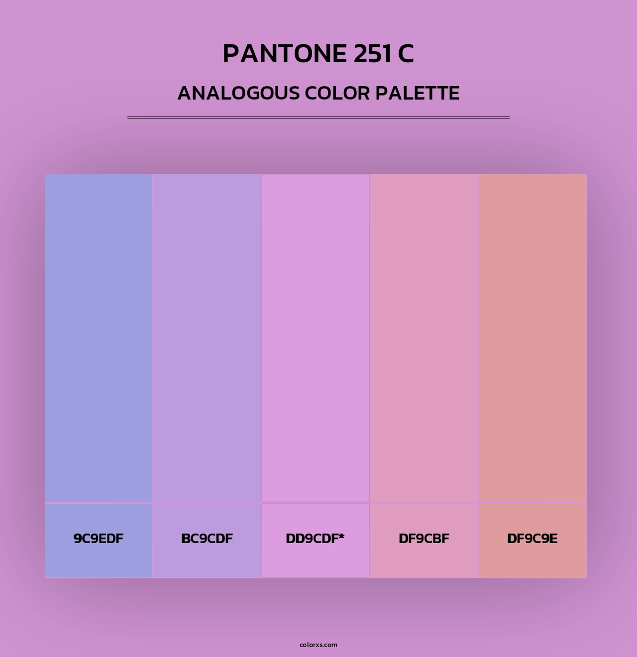 PANTONE 251 C - Analogous Color Palette
