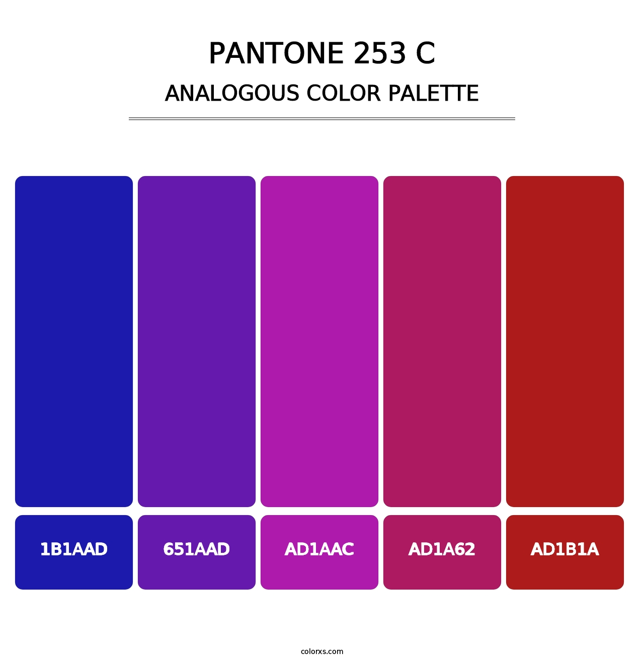 PANTONE 253 C - Analogous Color Palette