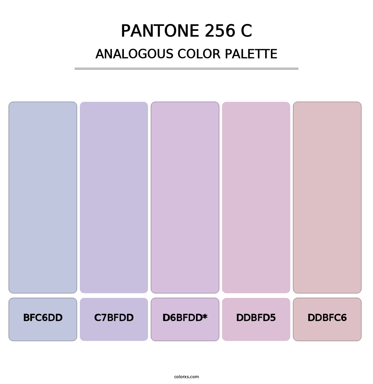 PANTONE 256 C - Analogous Color Palette