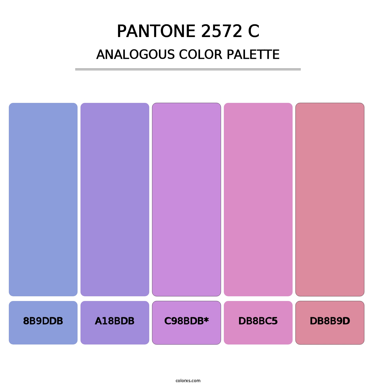 PANTONE 2572 C - Analogous Color Palette