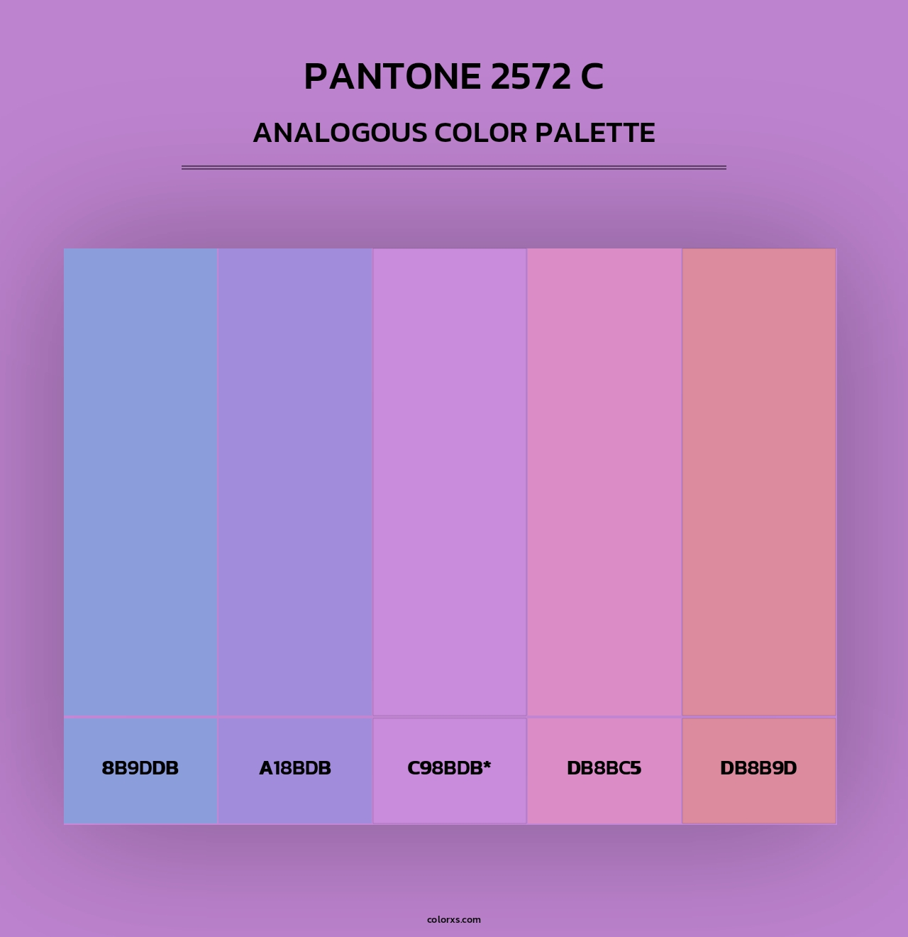 PANTONE 2572 C - Analogous Color Palette