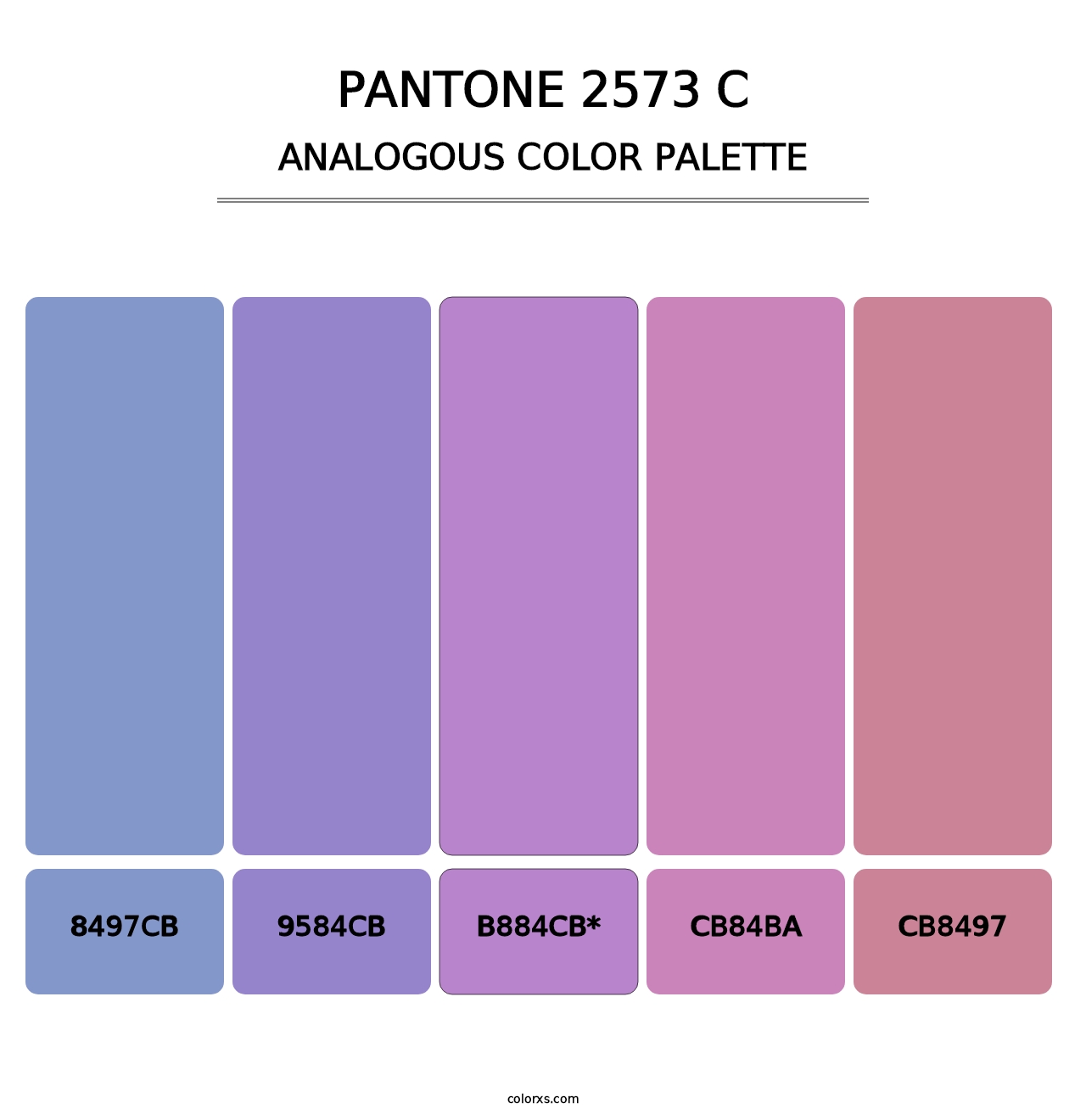 PANTONE 2573 C - Analogous Color Palette