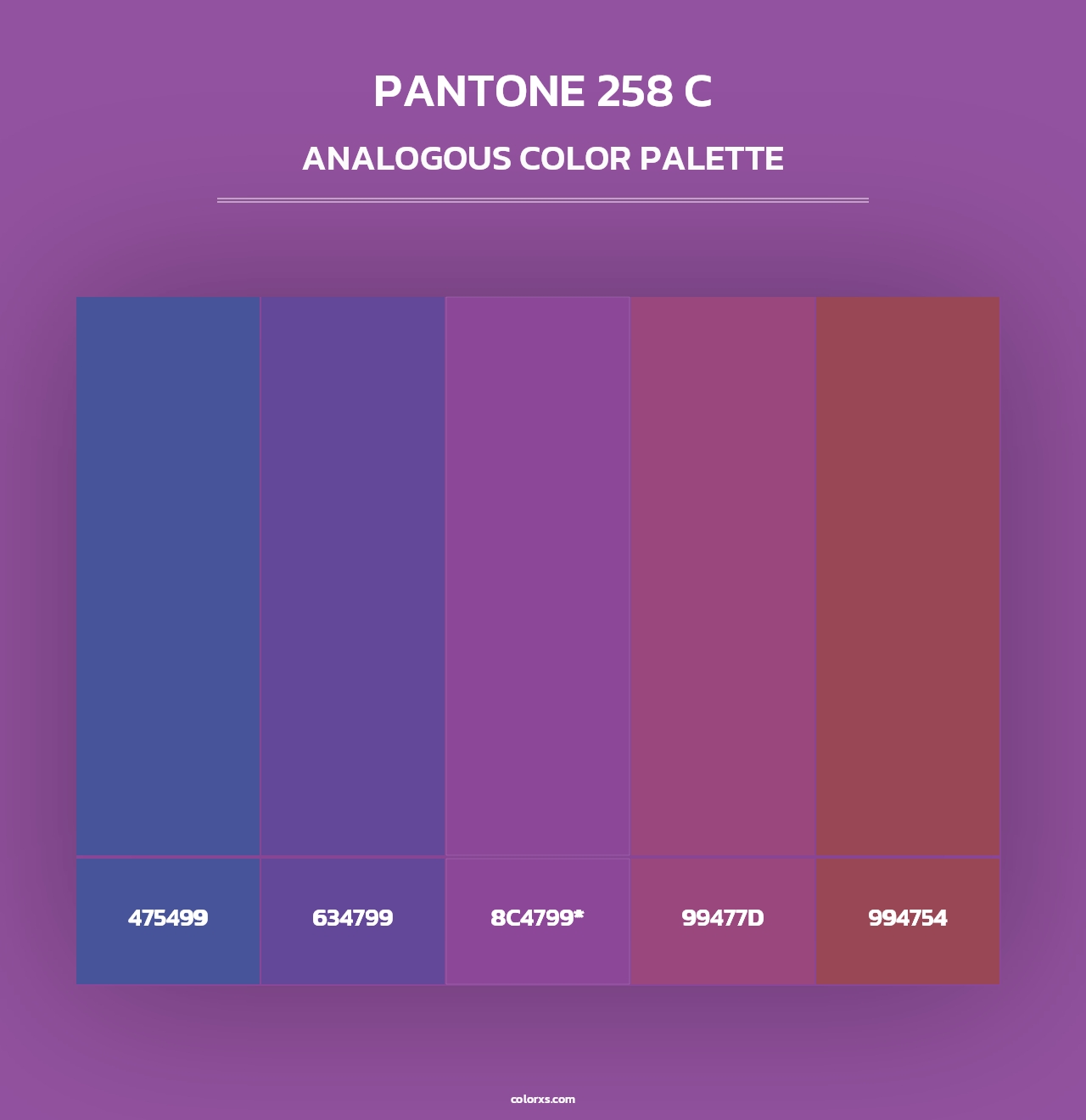 PANTONE 258 C - Analogous Color Palette