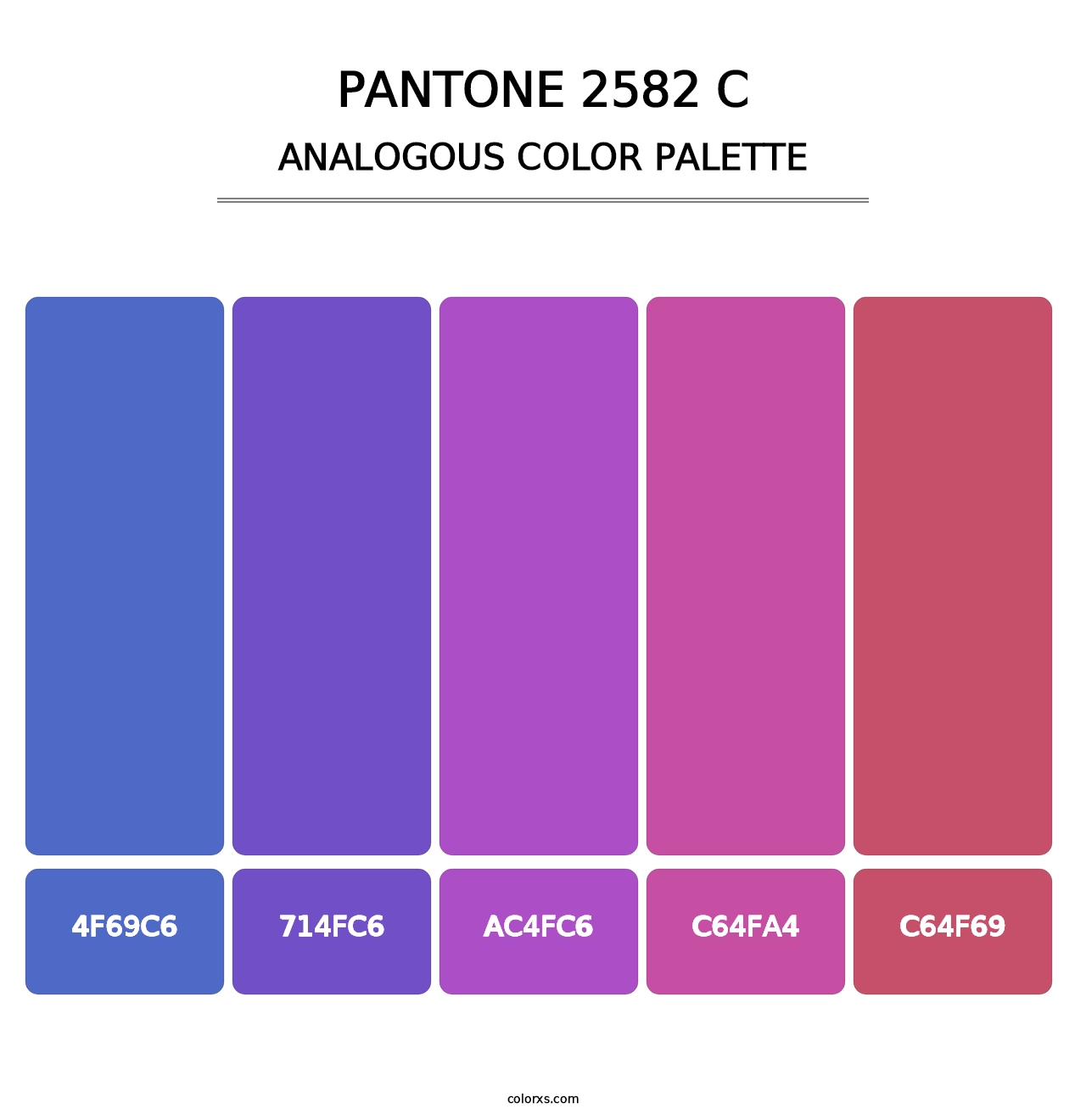 PANTONE 2582 C - Analogous Color Palette