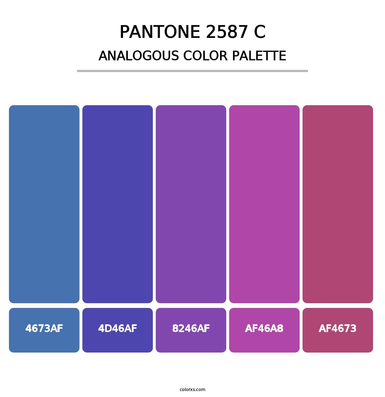 PANTONE 2587 C - Analogous Color Palette